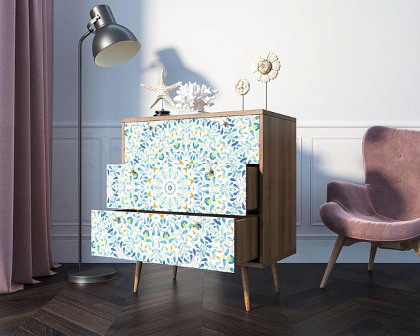 Комод Berber три ящика 46 принт арт BB40/Print_46 - Вид 2