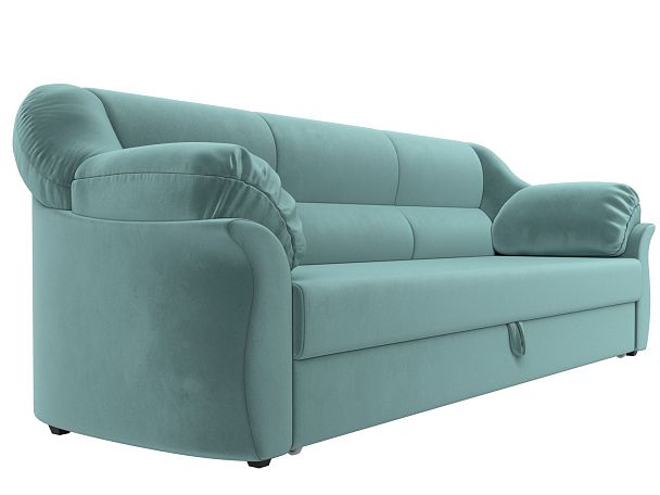 Диван прямой Карнелла (полностью велюр бирюзовый) - Вид 3
