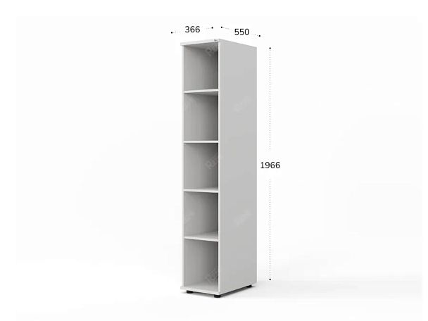 UNITY РШ-4Г БЕЛЫЙ Стеллаж открытый Прямой 366х550х1966 - Вид 1