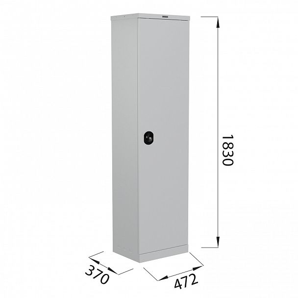 Шкаф металлический офисный BRABIX "MK 18/47/37-01", 1830х472х370 мм, 25 кг, 4 полки, разборный, 291138, S204BR181102 - Вид 7