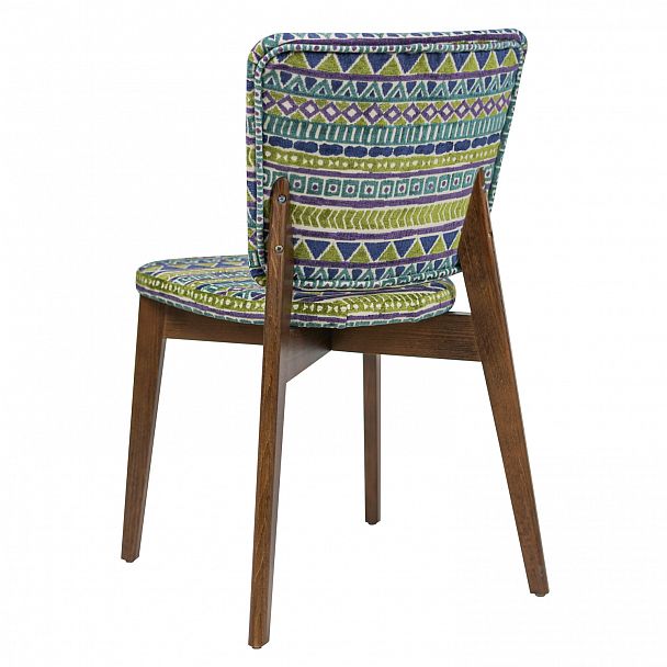 Стул Safir, шенилл Ontario deep sea, старинный орех - Вид 4