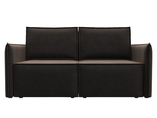 Диван прямой Либерти мини Велюр коричневый - Вид 2