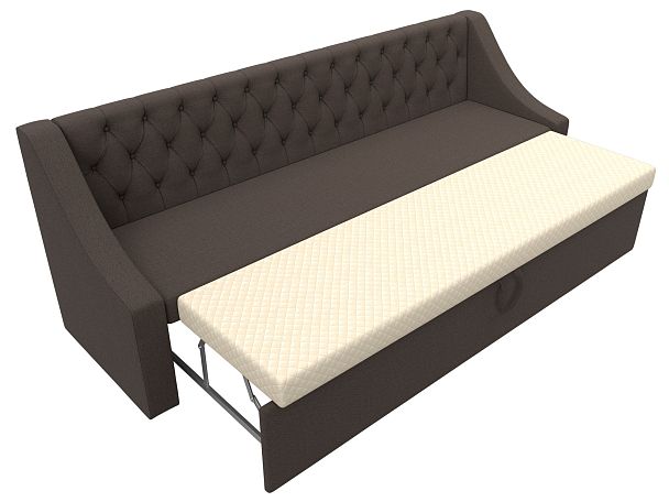 Диван кухонный прямой Мерлин Рогожка коричневый - Вид 6