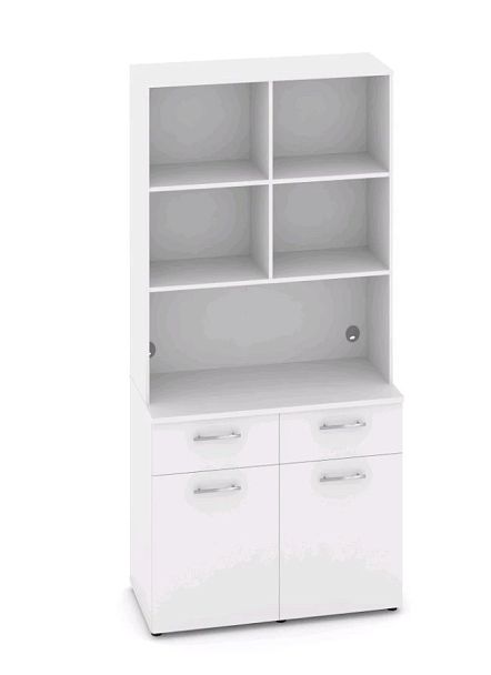 FIT Вариант № 8 MN-008 1200*600/420*2175/2178  Белый Бриллиант Кухни  Белый Бриллиант - Вид 1