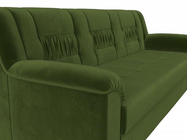 Прямой диван Карелия (полностью микровельвет зеленый) - Вид 4