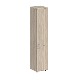 Шкаф высокий Sigma 400х400х1955, з.ст ЛДСП, правый / корпус: дуб светлый;  фасады: дуб светлый - Фото предпросмотра