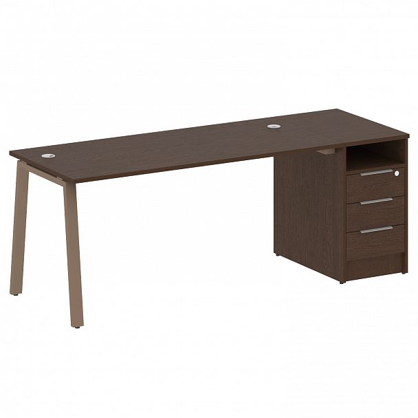 Рабочая станция "Metal System" БА.РС-СТП -1.4 венге/мокко - Вид 1