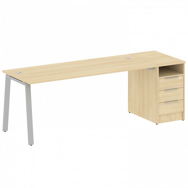 Рабочая станция "Metal System" БА.РС-СТП -1.5 акация/серый - Вид 1