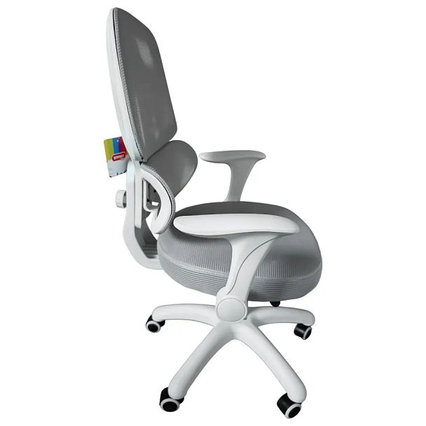 Кресло детское с поясничной поддержкой BRABIX KIDS "MG-225", сетка/ткань TW, серое, 533318 - Вид 4