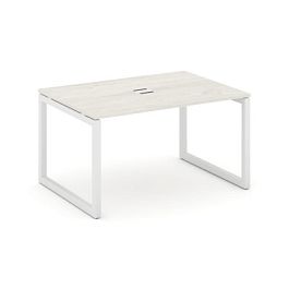 Стайл Проджект Стол переговорный SN-5O.SPRG-001 Дуб Наварра/Металл Белый 980*980*750 - Фото предпросмотра