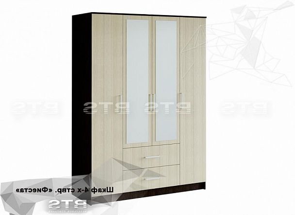 "Фиеста" шкаф 4-х створчатый (1600х2216х610) венге/лоредо - Вид 1