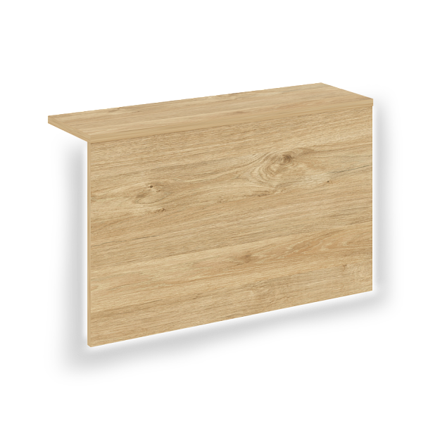 Накладка с подсветкой прямая высокая на 2 модуля "Onix" О.R-NP.V-78.2.S тиквуд светлый - Вид 1