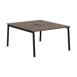 Стол 2-х местный ELWST 1316 Дуб Денвер тёмный/Черный 1360х1606х750 EDIS - Фото предпросмотра