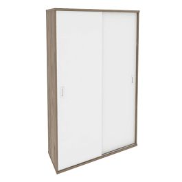 Onix Шкаф-купе комбинированный O.SHK-1.2 T Тиквуд темный/Белый бриллиант 1200*420*1977 - Фото предпросмотра