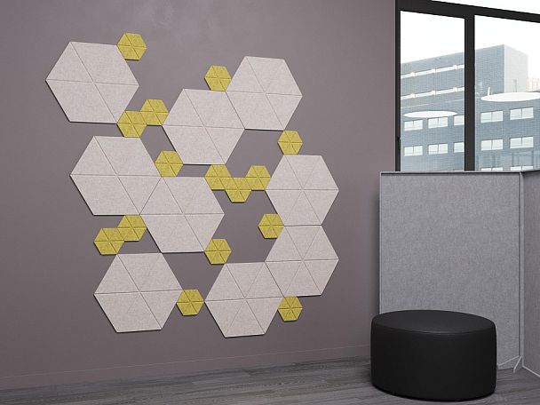 AcustiX Настенная панель шестигранная (3 луча) VE.NP-6G3LU-200 Зимний Лес 400*346*12(сторона 200мм) - Вид 4