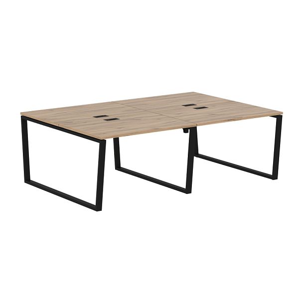 Стол 4-х местный EVWST 2316 Дуб Денвер светлый/Черный 2326х1606х750 EDIS - Вид 1