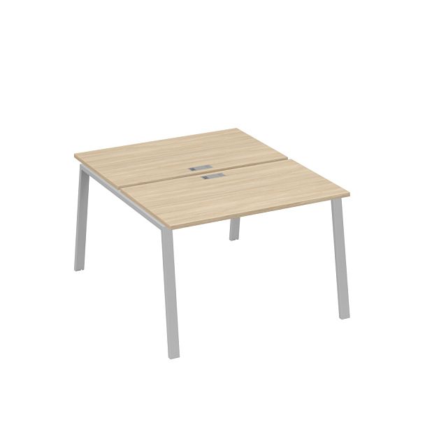 Рабочая станция 2х120 с металлокаркасом TRE A4 А4 Б3 173 БП дуб скандинавский / металлокаркас серый - Вид 1