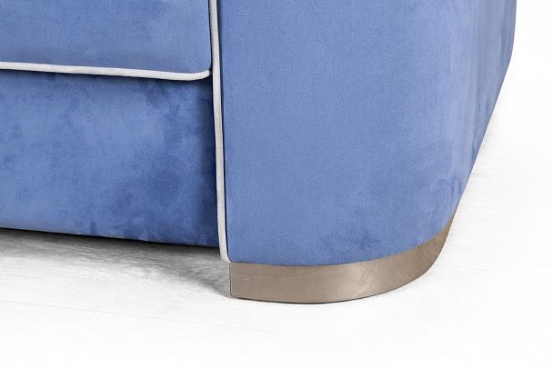 Komo диван-кровать трехместный, велюр синий - Вид 7