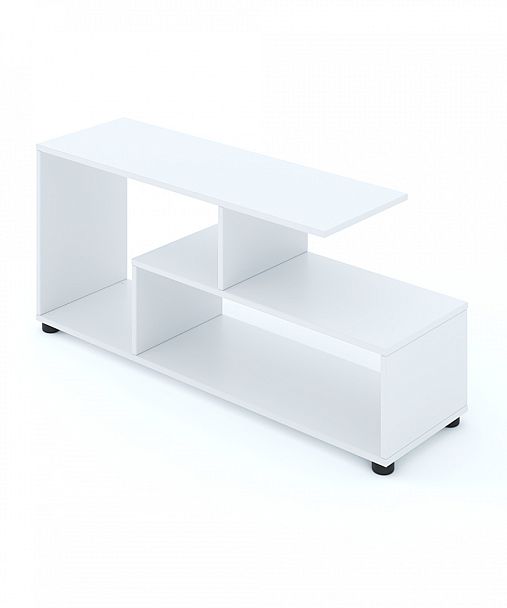 Полки "Тумбы под ТВ  для гостиной"  ПК-МКП-ТМТВ115Х33-В1-1068 белый шагрень - Вид 1