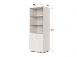 UNITY РШК-02Г ДУБ МОЛОЧНЫЙ Комбинированный шкаф Прямой 730х550х1966 - Фото предпросмотра