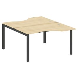 Metal System Quattro Р. ст. криволинейная на П-образном м/к 50БП.РАС-СА-2.2 Акация/Антрацит металл 1400*1835*750 - Фото предпросмотра