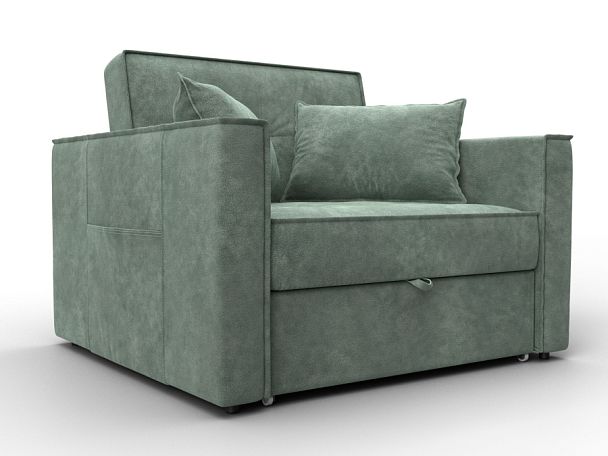 Кресло-кровать Лига-104 (80) Велюр зеленый - Вид 1