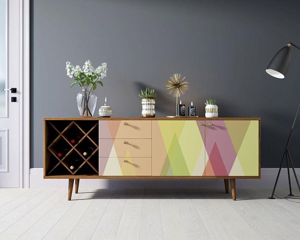 Комод Berber удлиненный с бутылочницей 16 принт арт BB15/Print_16 - Вид 4