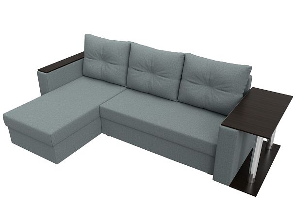 Диван угловой Атланта Лайт левый угол Рогожка серый - Вид 6