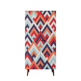 Шкаф малый двухстворчатый Berber принт 2 арт BB08/Print_02 - Фото предпросмотра