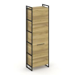 Rift Гардероб RF.GB-51 (L) Дуб Винченцо/Металл Черный 640*396*2010 - Фото предпросмотра