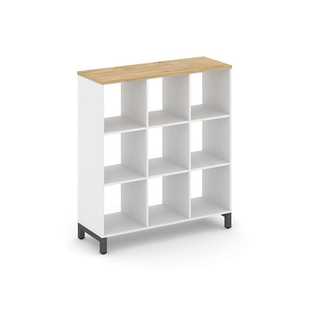 Style Project Каркас стеллажа 3 яр. SN.KS-330 Белый/Тиквуд Светлый/Металл Антрацит 1121*400*1248 - Вид 1