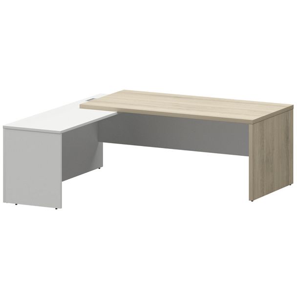 Стол руководителя левый KZP-20L Кронберг/Белый 2000x2000x750 Кортез - Вид 1