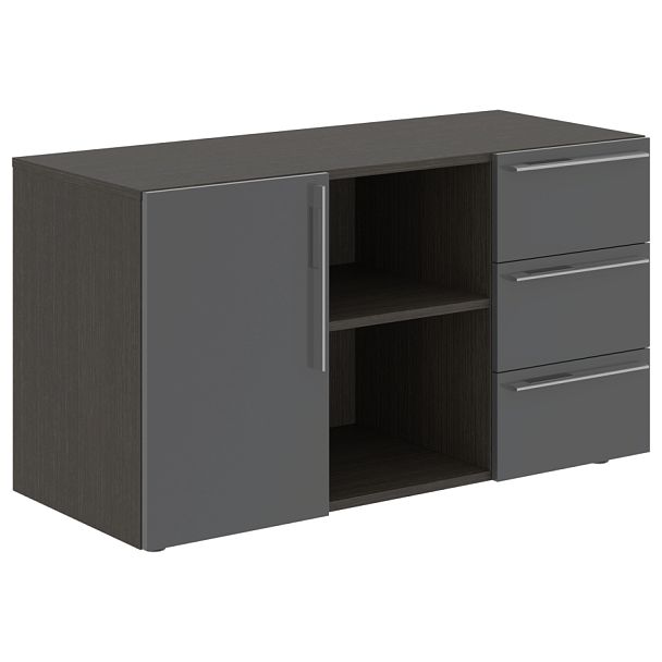 Тумба сервисная СП-064-25-07 Серый глянец/Дуб Мореный 1200х500х670 KANON - Вид 1