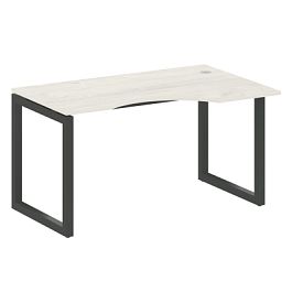 Metal System Quattro Стол криволинейный правый на О-образном м/к 50БО.СА-2 (R) Дуб наварра/Антрацит металл 1400*900*750 - Фото предпросмотра