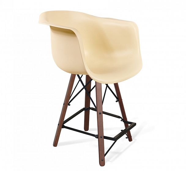 Стул полубарный Sheffilton SHT-ST31/S80-1 бежевый/темный орех/черный - Вид 2