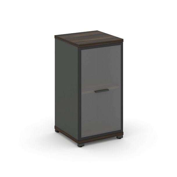 Concept Шкаф 1 узкая секция, 2 ниши CN.STU-213 RPB A Дуб Мали/Антрацит/Металл Антрацит/Прозрачный 420*420*818 - Вид 1