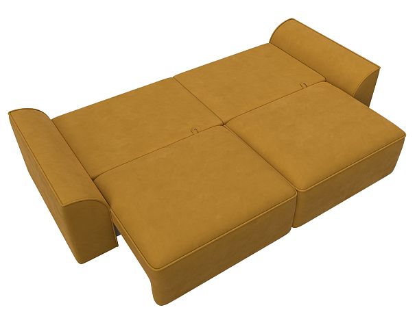 Диван прямой Лига-048 НПБ Велюр желтый - Вид 10
