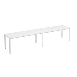 Рабочая станция на металлокаркасе КФ (2х180) Комфорт КФ К.Б1 1134-2 БП белый премиум / белый - Фото предпросмотра