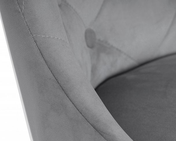 Стул барный DOBRIN JOSEPH BLACK (серый велюр (MJ9-75)) - Вид 8