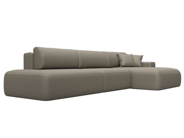 Диван угловой Лига-036 НПБ Модерн Лонг правый угол Экокожа бежевый - Вид 3