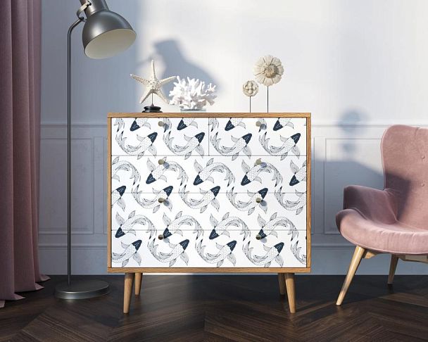 Комод Berber пять ящиков 36 принт арт BB36/Print_36 - Вид 5