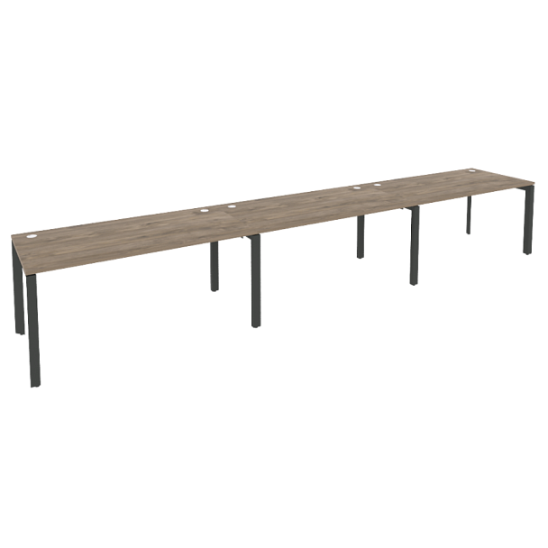 Onix Рабочая станция на П-образном м/к O.MP-RS-3.4.8 Тиквуд темный/Антрацит металл 4740*800*750 - Вид 1