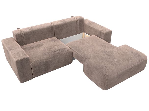 Диван угловой Лига-036 НПБ Классик правый угол Велюр бежевый - Вид 7