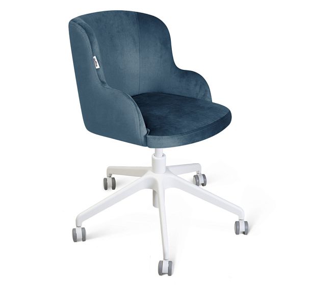 Стул подъемно-поворотный Sheffilton SHT-ST39/S154 тихий океан/белый - Вид 1