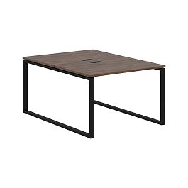 Стол 2-х местный EQWST 1116 Дуб Денвер тёмный/Черный 1160х1606х750 EDIS - Фото предпросмотра