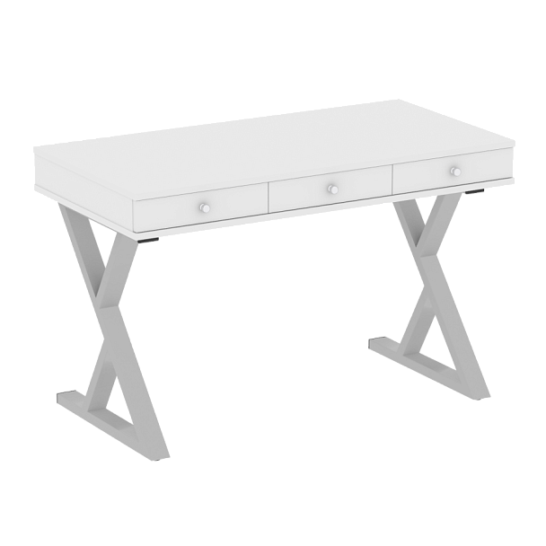 Home Office Стол письменный VR.SP-1-118.M Белый/Серый металл 1180*600*750 - Вид 1