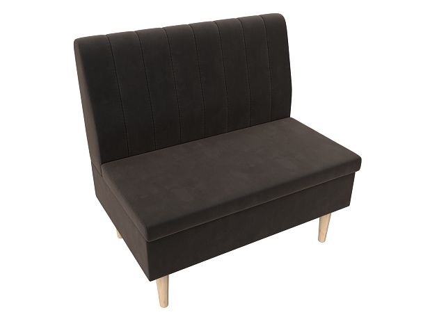 Диван прямой Мини Велюр коричневый - Вид 6