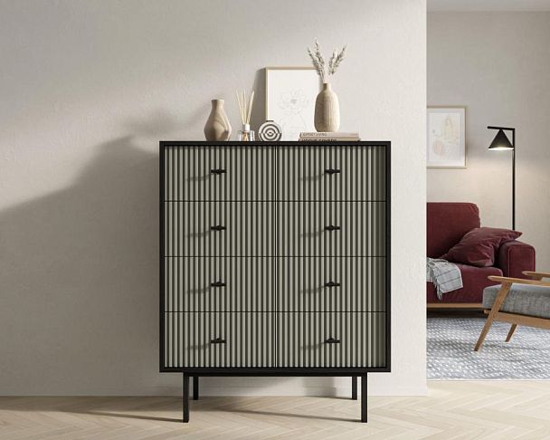 Комод на восемь ящиков Emerson арт EM20/gray/L - Вид 5