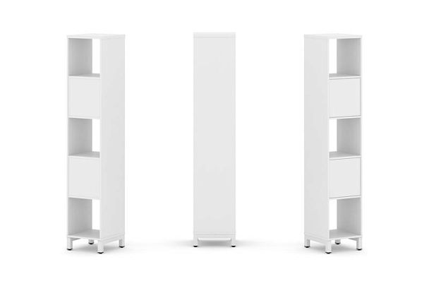 Стайл Проджект Набор стеллажа 1 сторон., 5 яр. SN.NS-511 Белый/Металл Белый 387*400*1982 - Вид 1