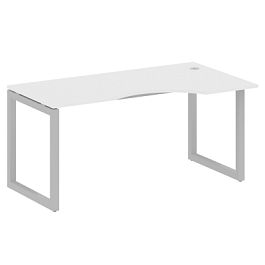 Metal System Quattro Стол криволинейный правый на О-образном м/к 50БО.СА-1 (R) Белый/Серый металл 1600*900*750 - Фото предпросмотра